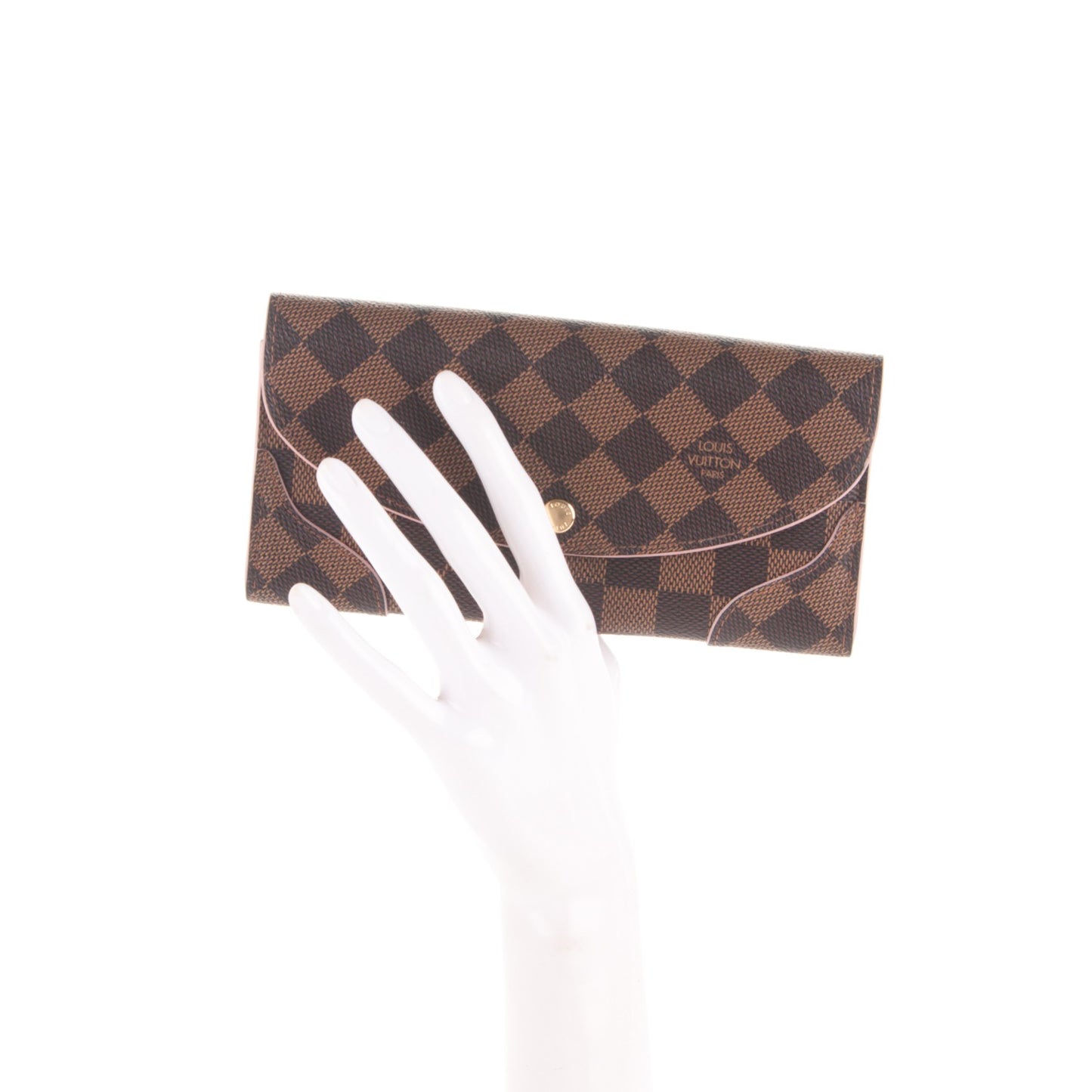 Damier Ebene Caissa Wallet Rose Ballerine