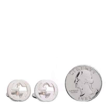 Gucci Sterling Silver Interlocking G Cufflinks 2 of 4