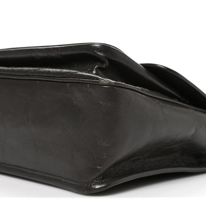 Saint Laurent Crinkled Calfskin Matelasse Monogram Medium Niki Chain Satchel Storm 10 of 12