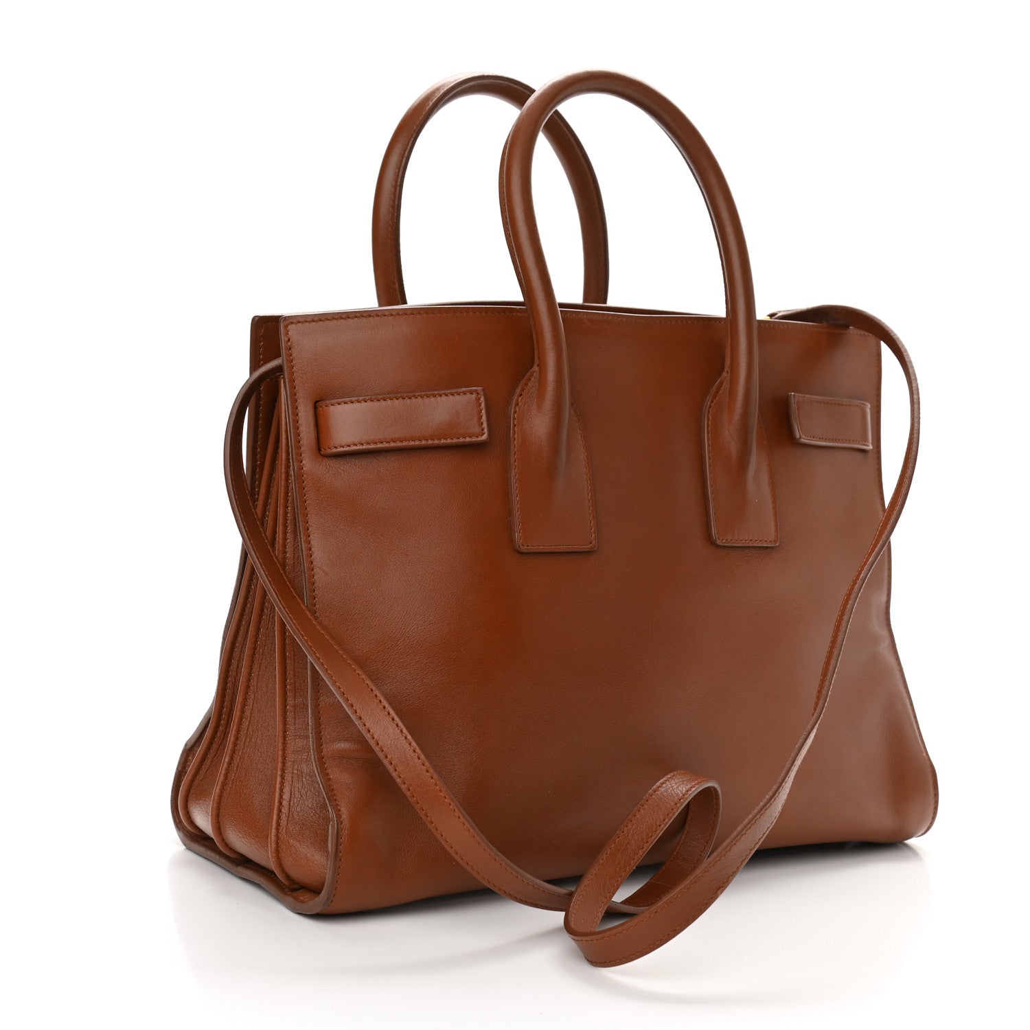 Saint Laurent Calfskin Small Sac De Jour Cognac 3 of 11
