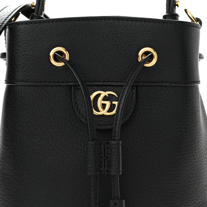Gucci Glazed Textured Calfskin Web Small Ophidia Bucket Bag Black 8 of 10