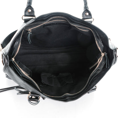Balenciaga Chevre Silver Metallic Edge Hardware City Black 5 of 8