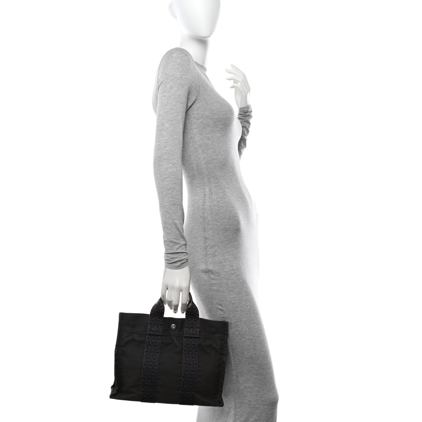 Canvas Herline PM Tote Grey