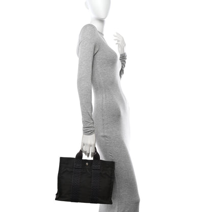 Hermes Canvas Herline PM Tote Grey 2 of 12