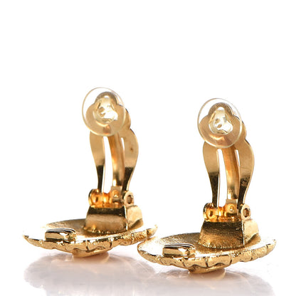 Chanel CC Button Clip On Earrings Gold 4 of 4