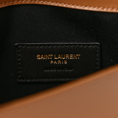 Saint Laurent Smooth Shiny Calfskin Medium Uptown Pouch Dune 6 of 12