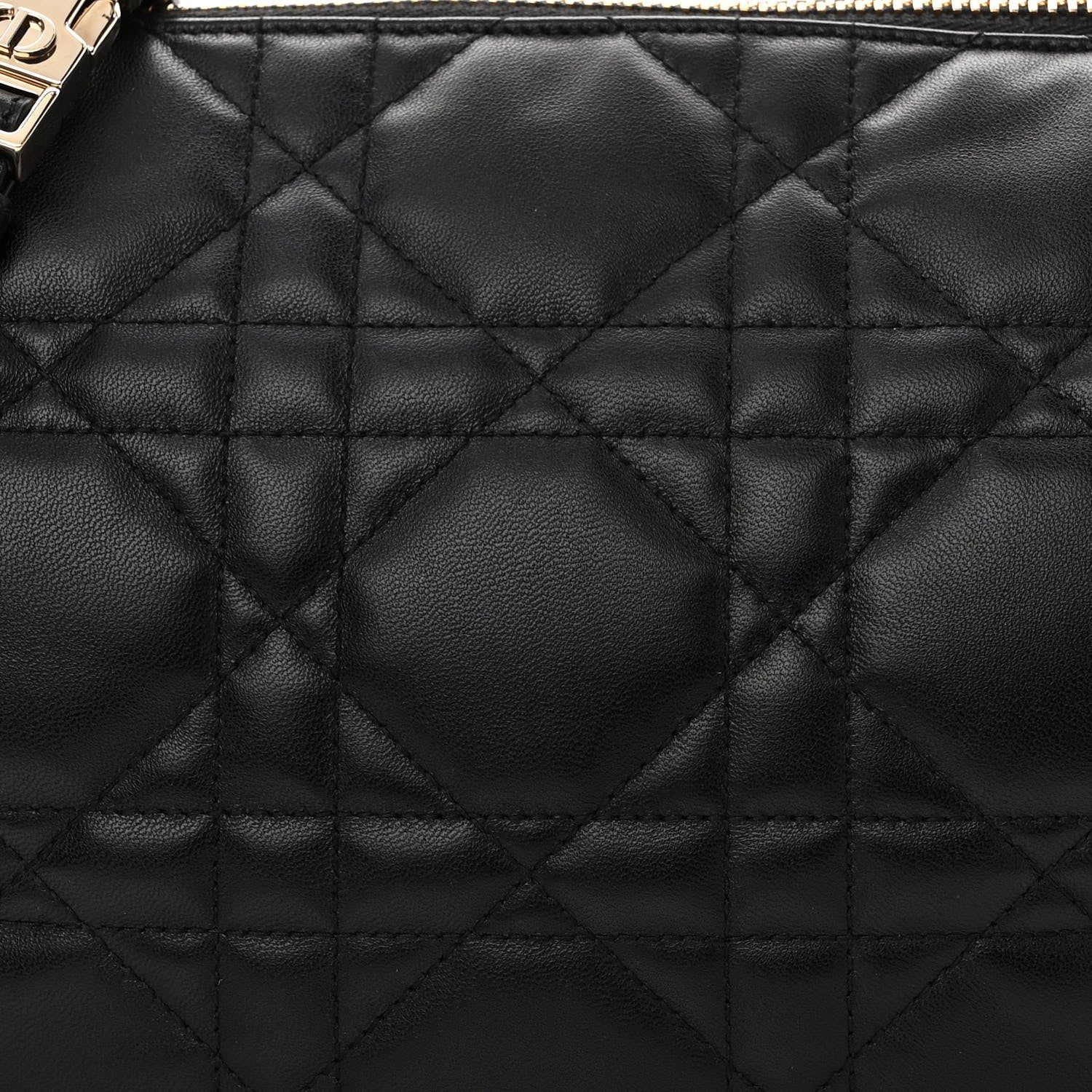 Christian Dior Lambskin Cannage Medium Dior Vibe Hobo Bag Black 7 of 9