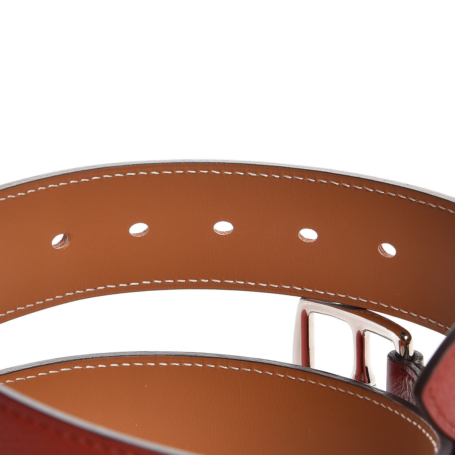 Hermes Togo Etriviere 32mm Belt 90 Brique 7 of 7