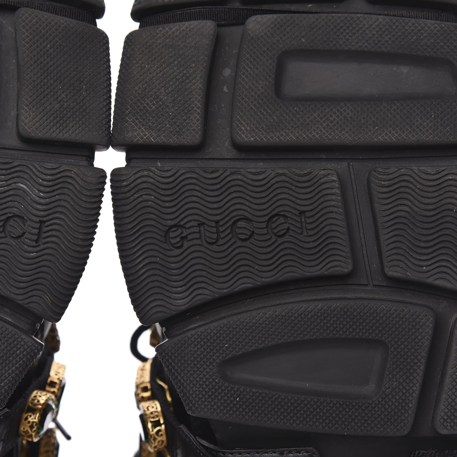 Gucci X SEGA Mesh Suede Calfskin Removable Crystals Mens Flashtrek Sneakers 12 Black Silver 6 of 9