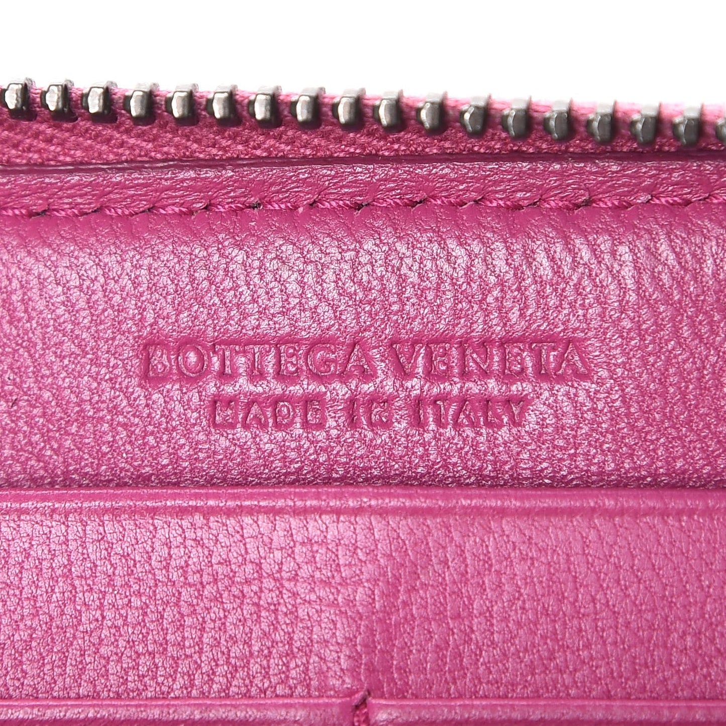 Nappa Intrecciato Zip Around Wallet Ametista