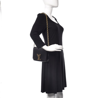 Louis Vuitton Calfskin Chain Louise GM Black 2 of 10