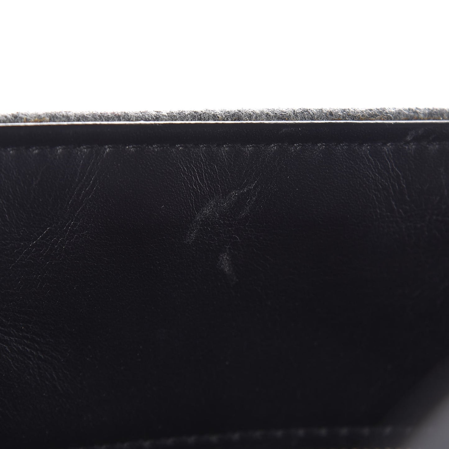 Felt Calfskin Large Tie Knot Tote Grey Black