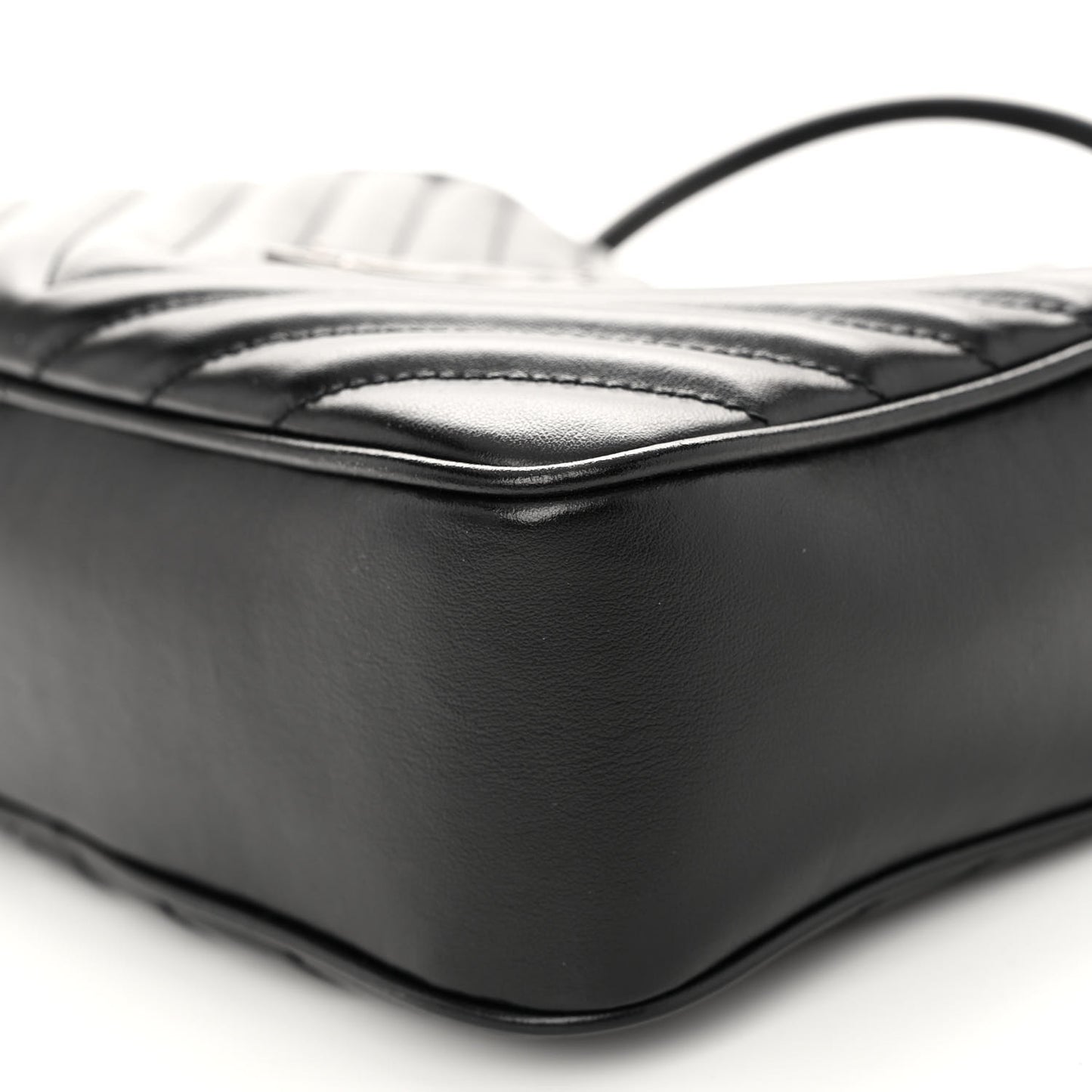 Calfskin Matelasse Monogram Lou Camera Bag Black