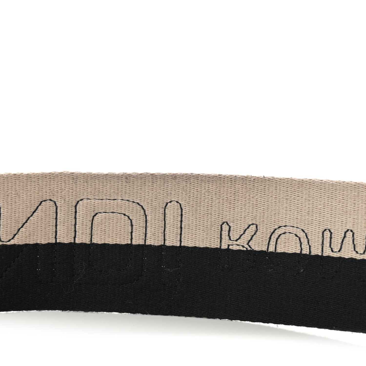 Fendi X FILA Canvas Calfskin Mania Strap You Beige Black 6 of 6
