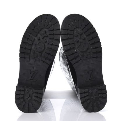 Louis Vuitton Rubber Embossed Monogram Splash Rain Boots 38 Black 6 of 7