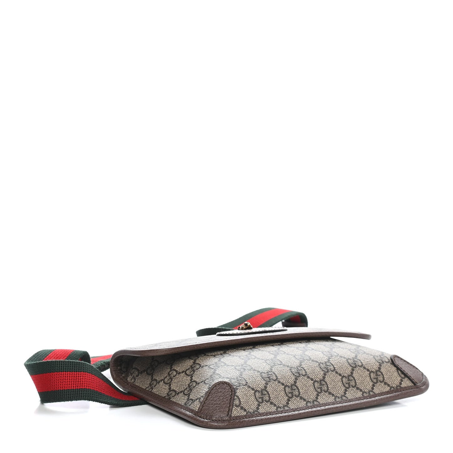 GG Supreme Monogram Neo Vintage Web Belt Bag Brown