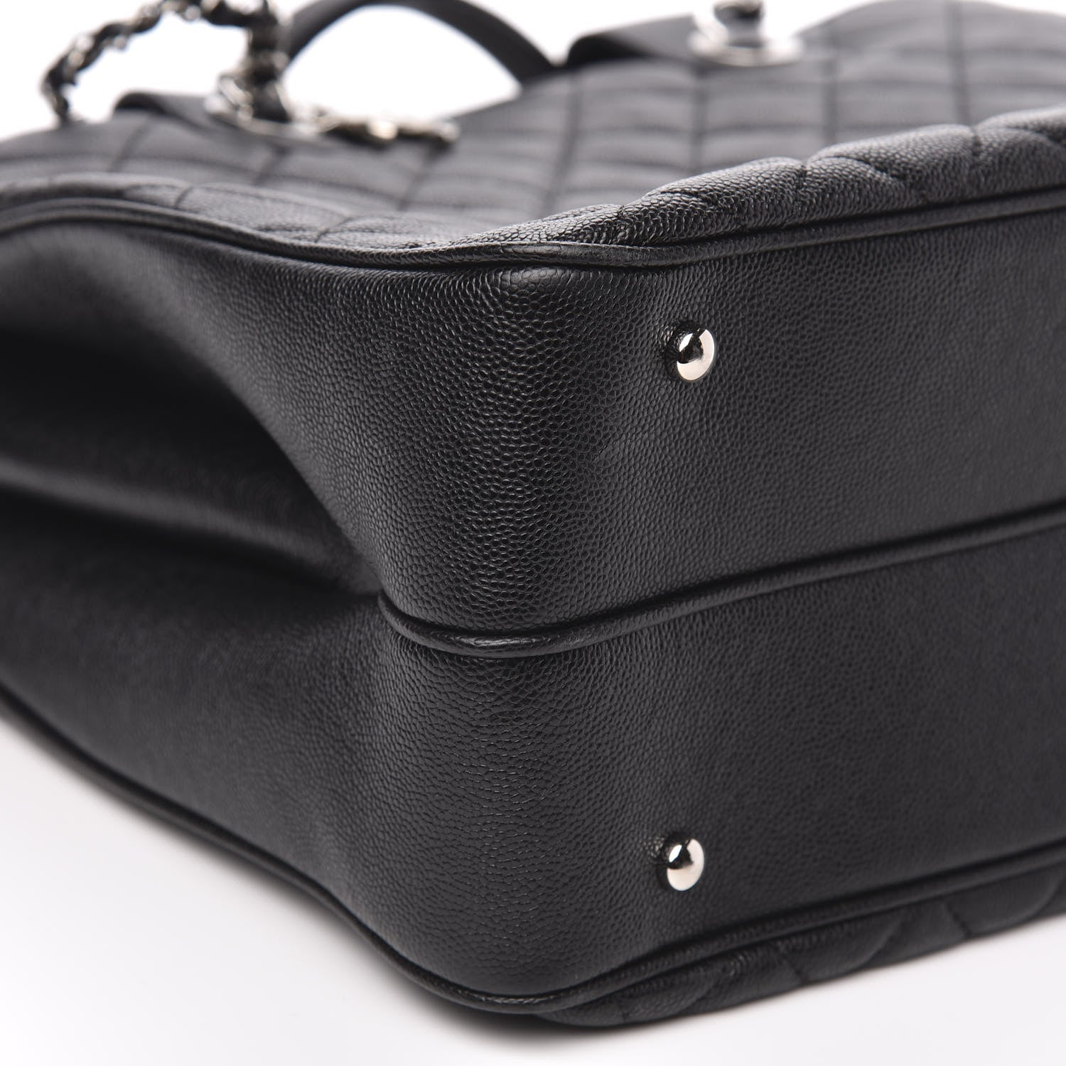 Chanel Caviar Quilted Large Urban Companion Top Handle Shopping Tote Black 9 of 10
