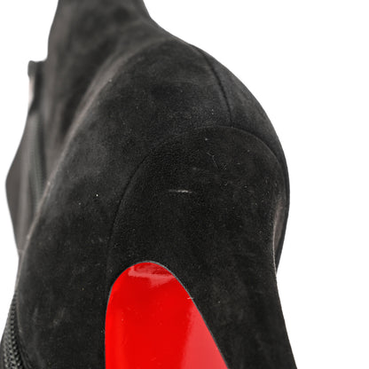 Christian Louboutin Suede Daf Booty 160 Ankle Boots 40.5 Black 8 of 9