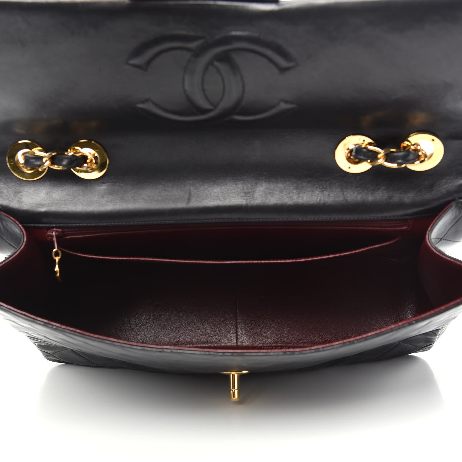 Chanel Lambskin Quilted XL Jumbo Single Flap Black 6 of 16