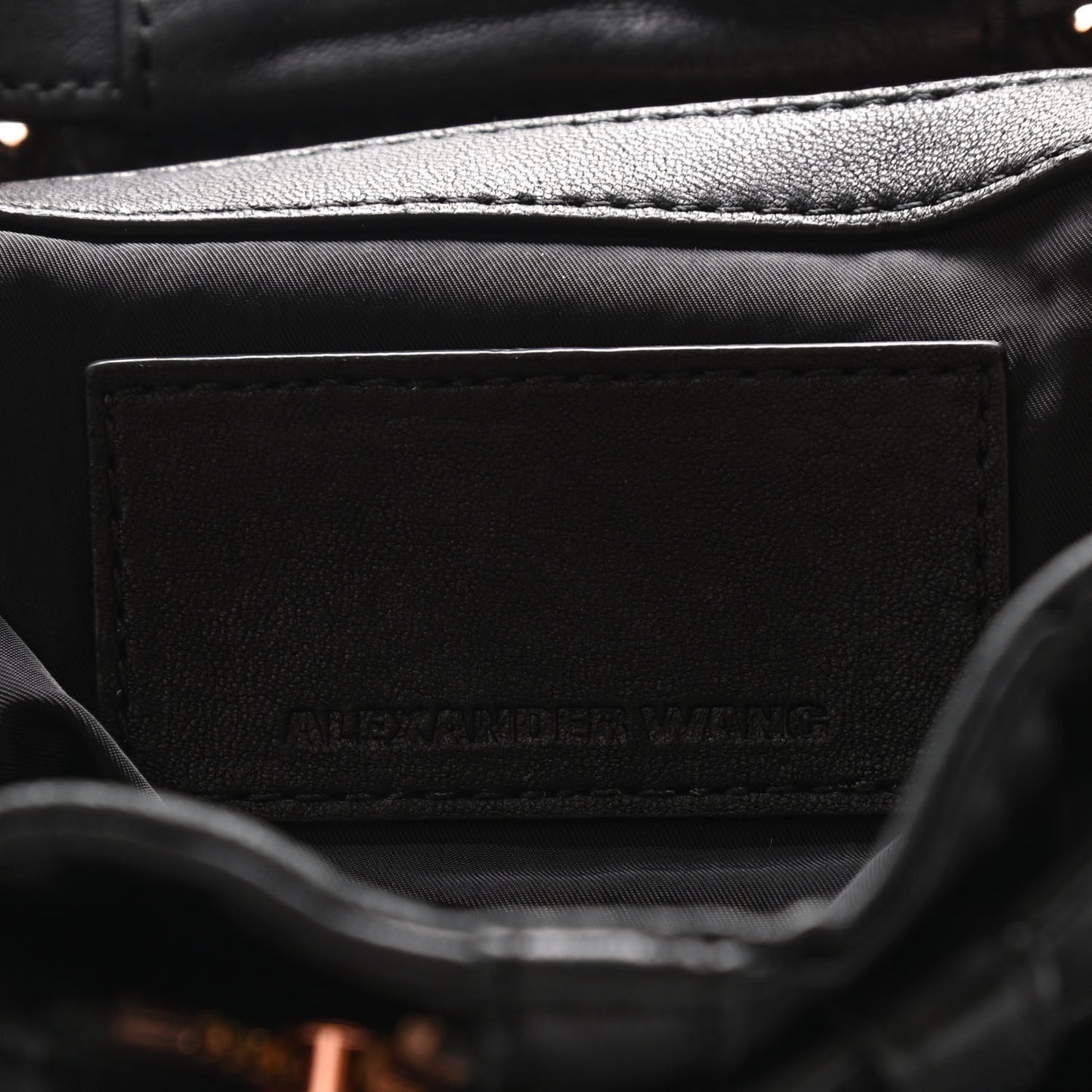Lambskin Marti Backpack Washed Black Rose Gold Hardware