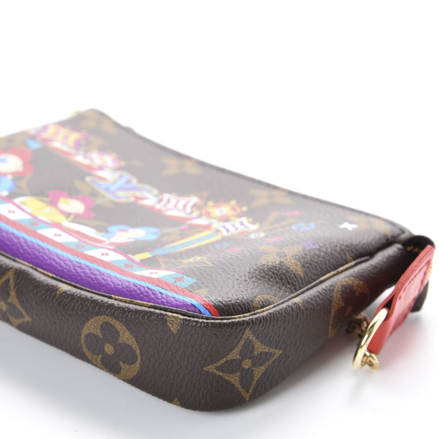 Monogram 2020 Christmas Animation Bumper Cars Mini Pochette Accessories Coquelicot
