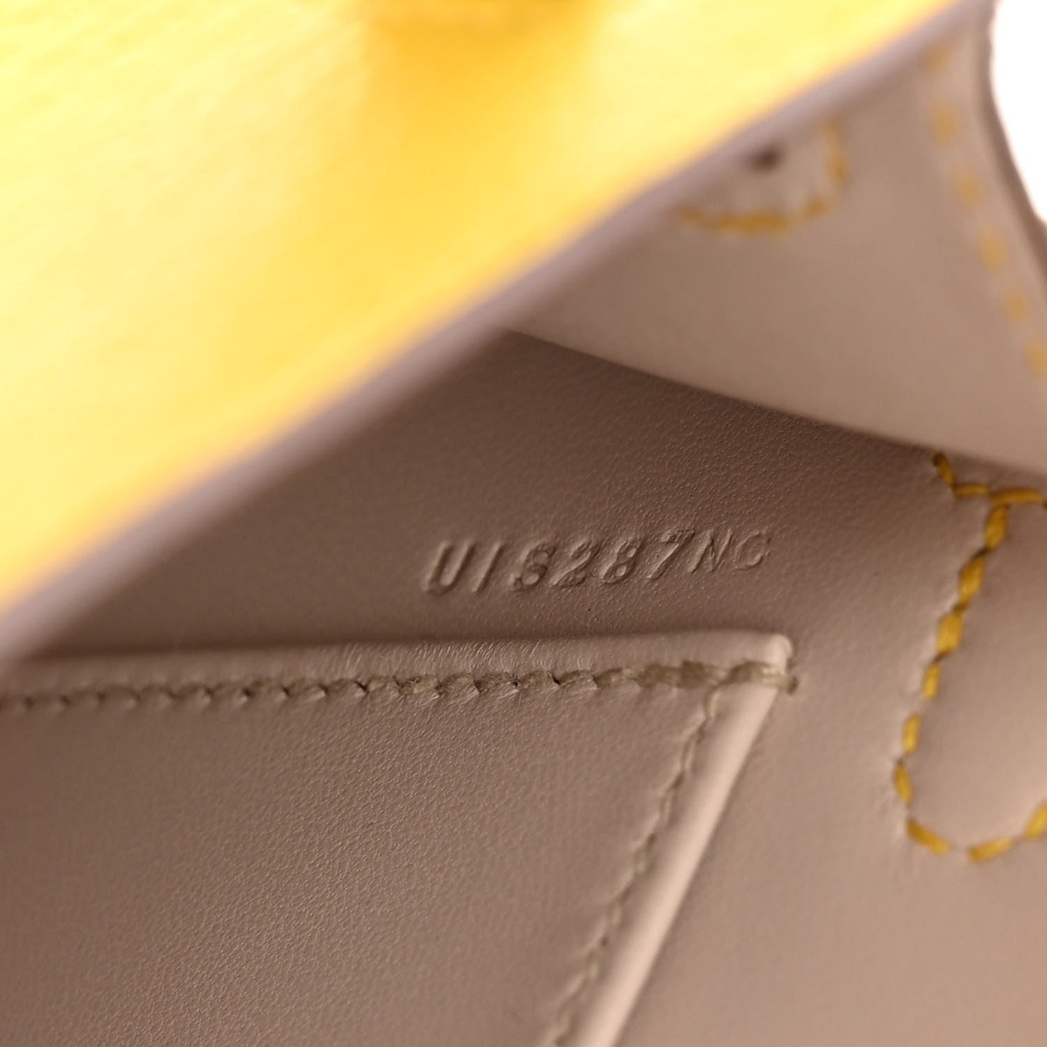 product image of HERMES Chevre Mysore Verso Mini Kelly Sellier 20 Jaune de Naples Nata FASHIONPHILE