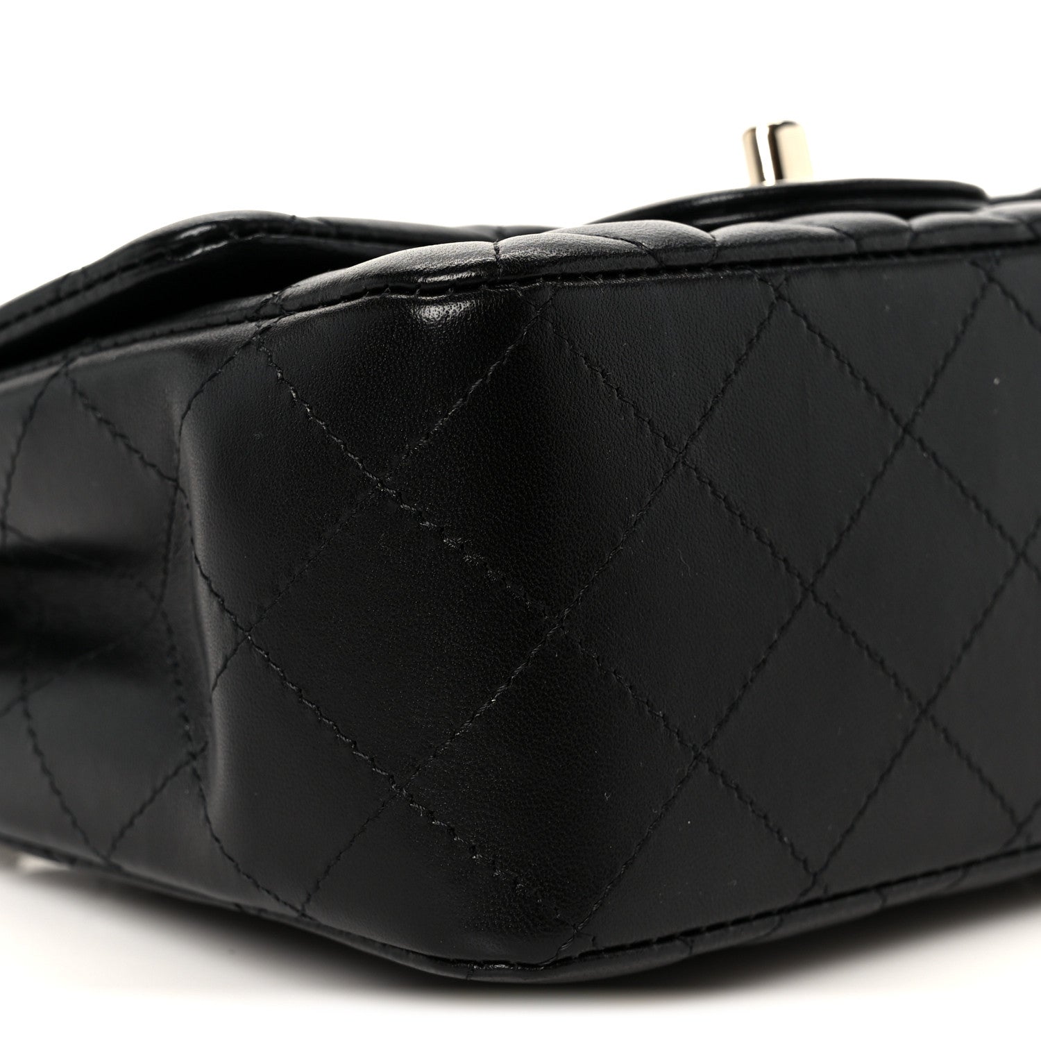Chanel Lambskin Quilted Mini Square Flap Black 10 of 12