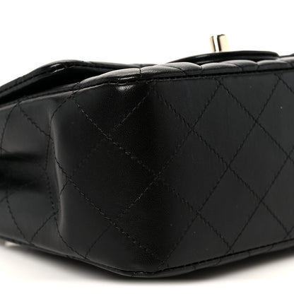 Chanel Lambskin Quilted Mini Square Flap Black 10 of 12