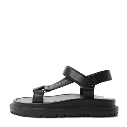 Christian Dior Lambskin D-Wave Sandals 38 Black 1 of 10