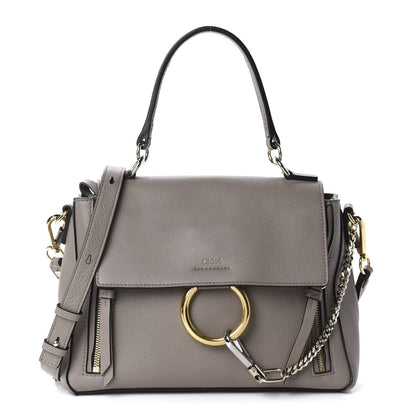 Chloe Calfskin Small Faye Day Shoulder Bag Motty Grey 1 of 9