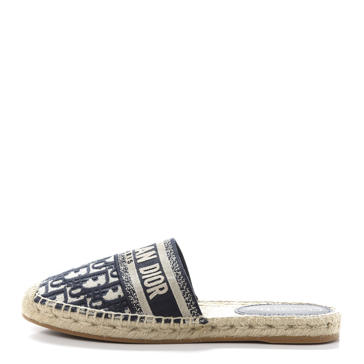 Oblique Embroidered Granville Espadrille 15mm Slippers 39.5 Deep Blue