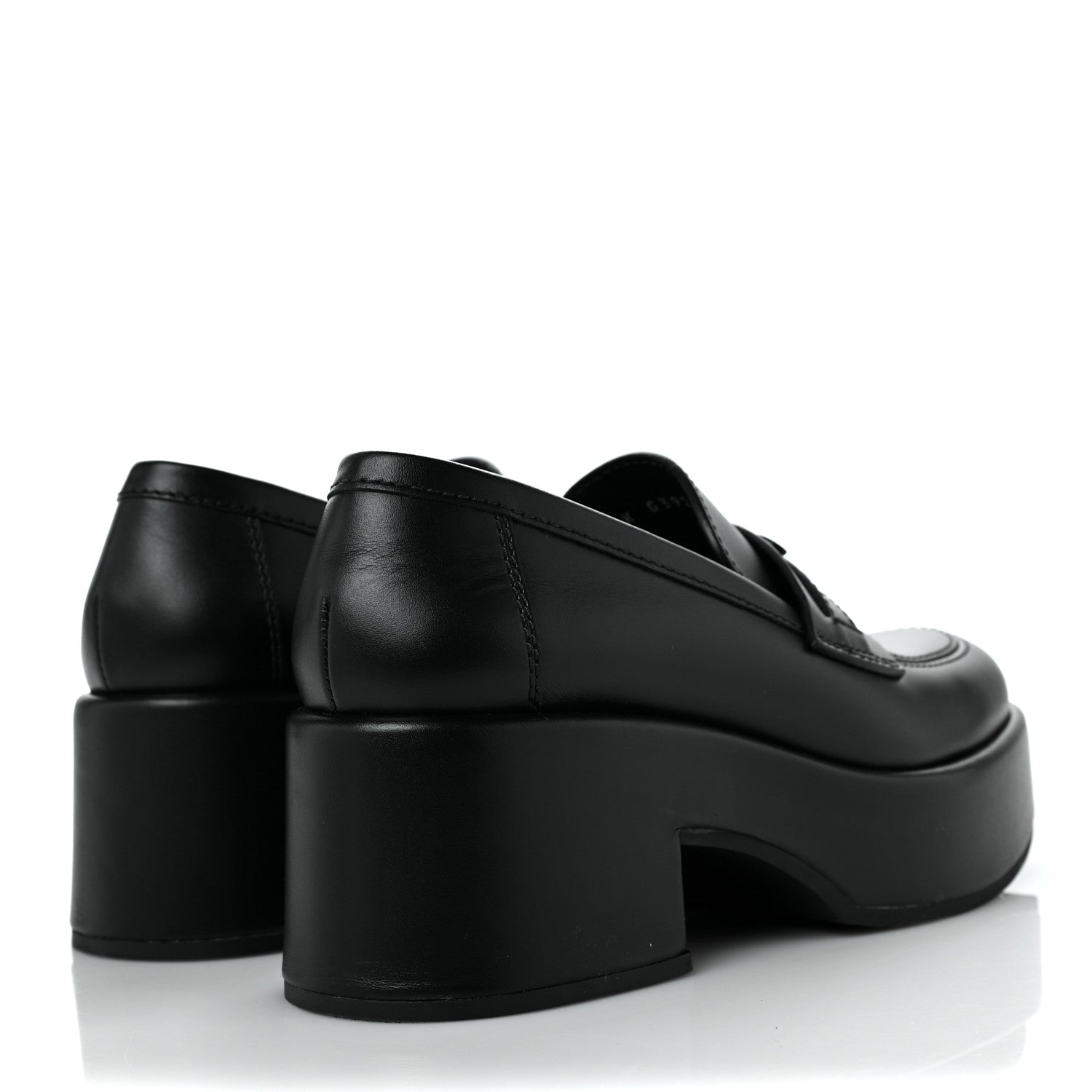 Chanel Calfskin CC Platform Loafers 35 Black 4 of 11