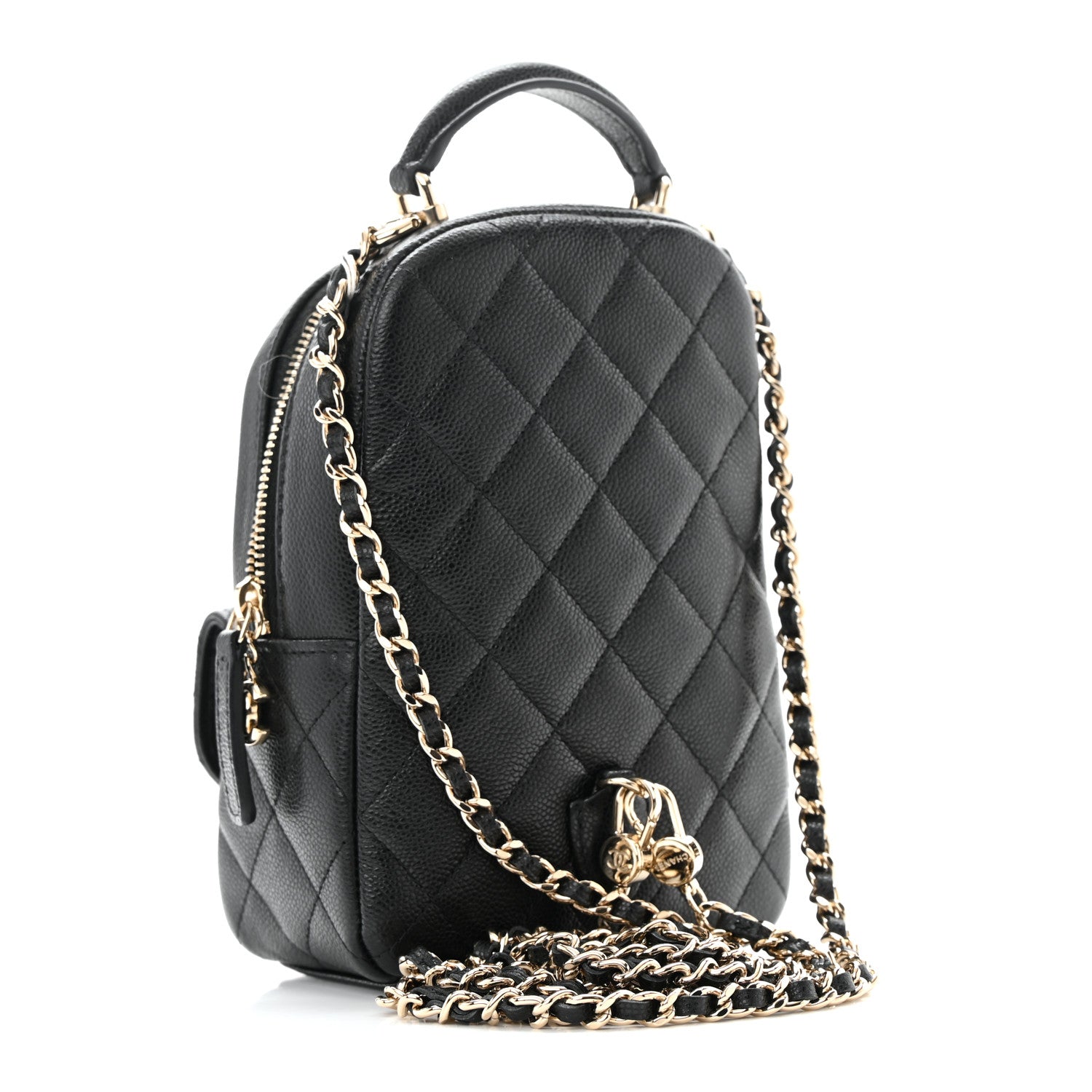 Chanel Caviar Quilted CC Mini Classic Backpack Black 3 of 10