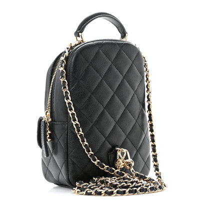 Chanel Caviar Quilted CC Mini Classic Backpack Black 3 of 10