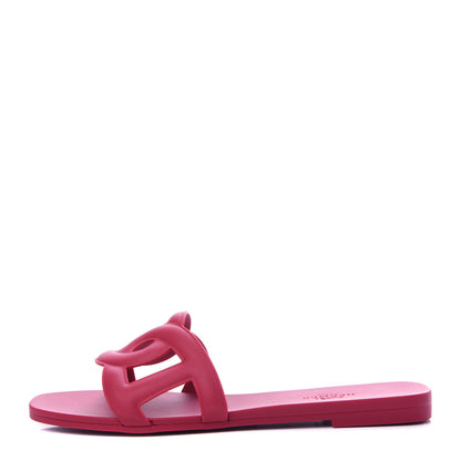 Hermes Rubber Aloha Sandals 36 Rose Baie 1 of 11