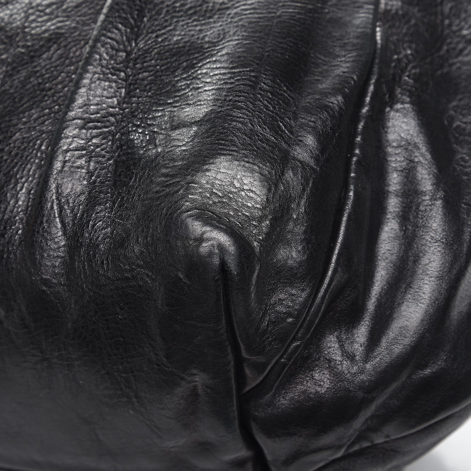 Prada Soft Calf Pleated Shoulder Bag Nero Black 11 of 12