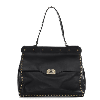 Valentino Garavani Nappa Rockstud Frame Handle Bag Black 1 of 12