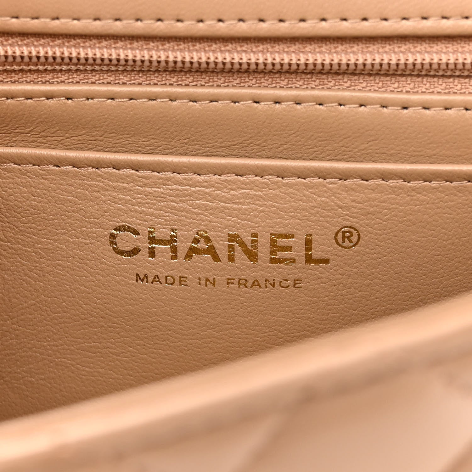 Chanel Lambskin Quilted Metal Mini Top Handle Rectangular Flap Beige 6 of 15