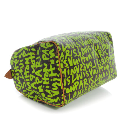 Louis Vuitton Monogram Graffiti Speedy 30 Green 4 of 8