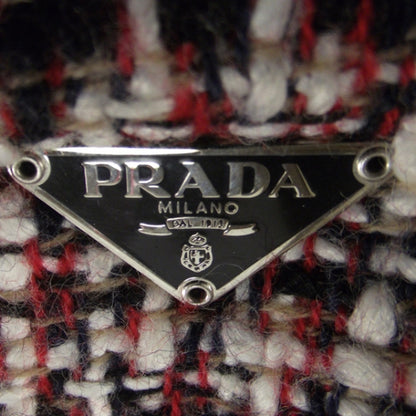 Prada Tweed Vitello Logo Bowler Red 12 of 12