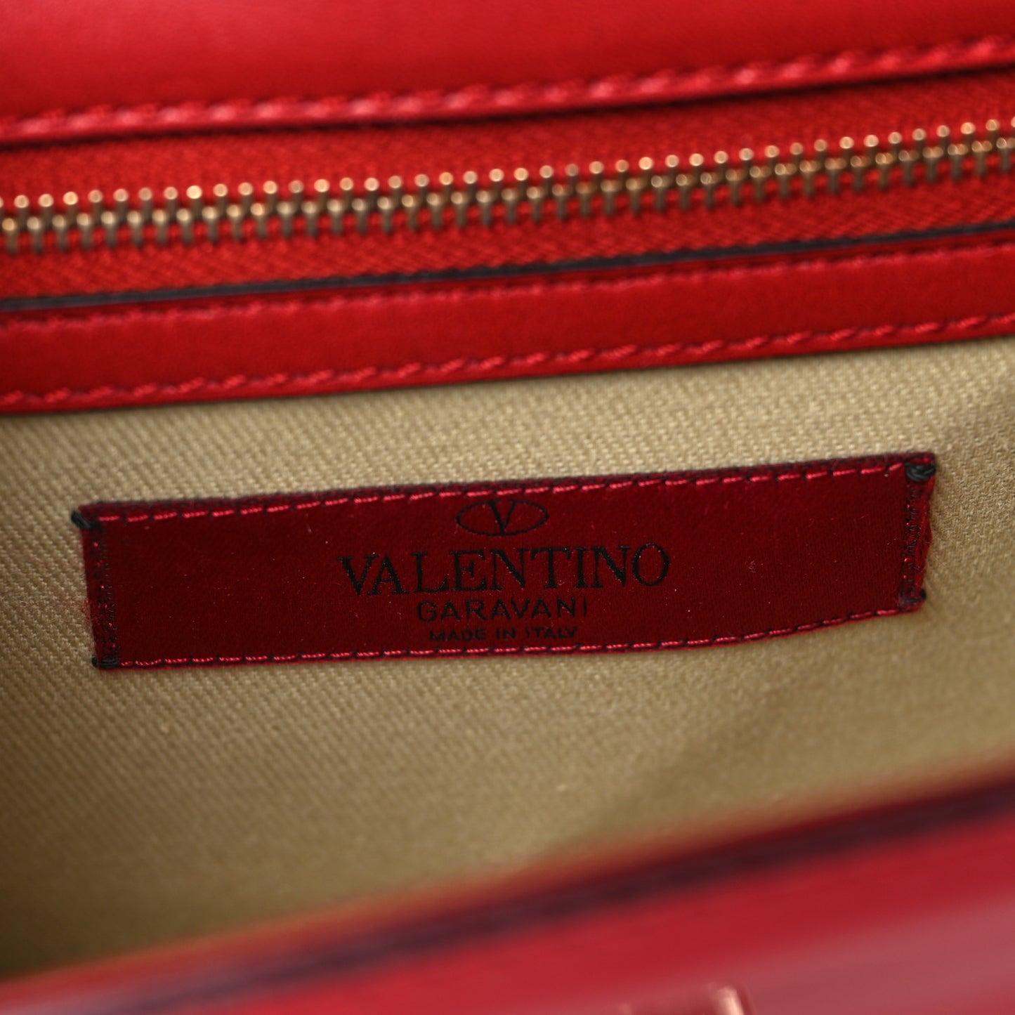 Patent Small Glam Lock Rockstud Flap Rosso Valentino