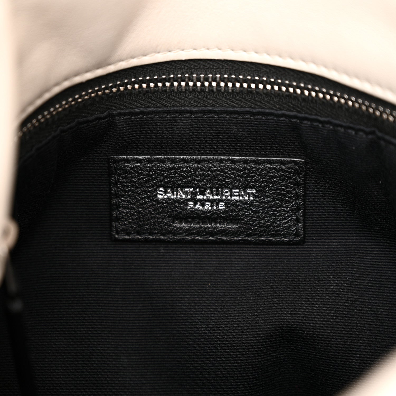 Saint Laurent Lambskin Quilted Small Loulou Puffer Monogram Chain Satchel Blanc Vintage 6 of 11