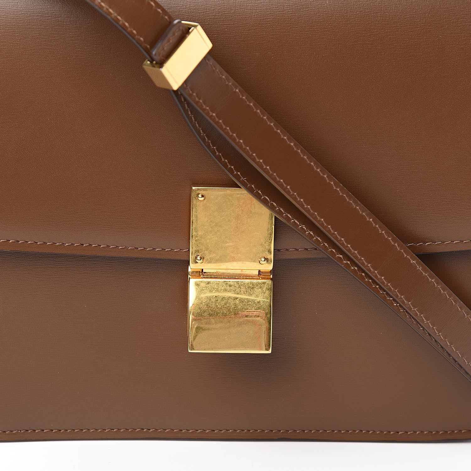 Celine Box Calfskin Medium Classic Box Flap Bag Camel 10 of 11