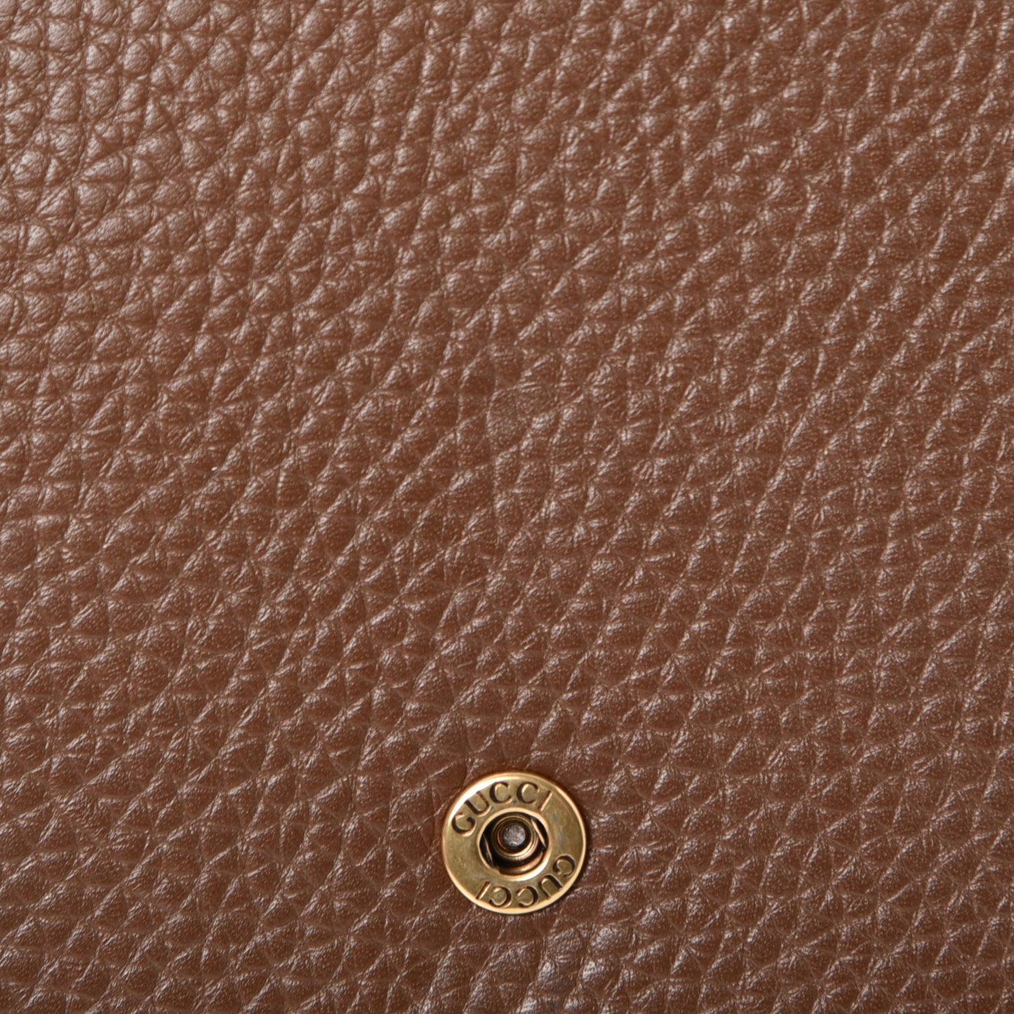 Cellarius Calfskin GG Marmont Chain Wallet Nut Brown