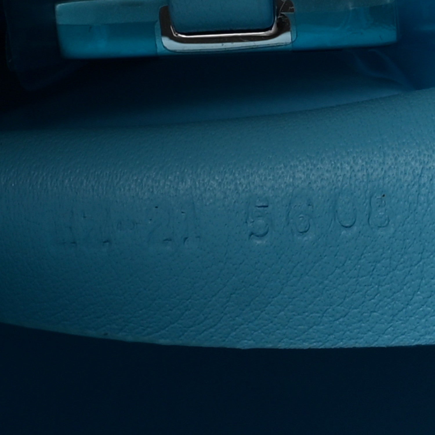 Salvatore Ferragamo Natural Grain Calfskin Small Hug Bag Light Blue 6 of 9