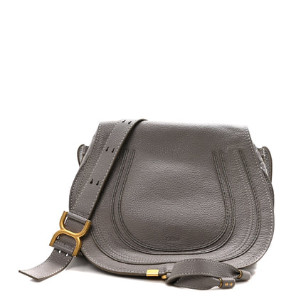 Chloe Calfskin Medium Marcie Round Crossbody Bag Cashmere Grey 1 of 9