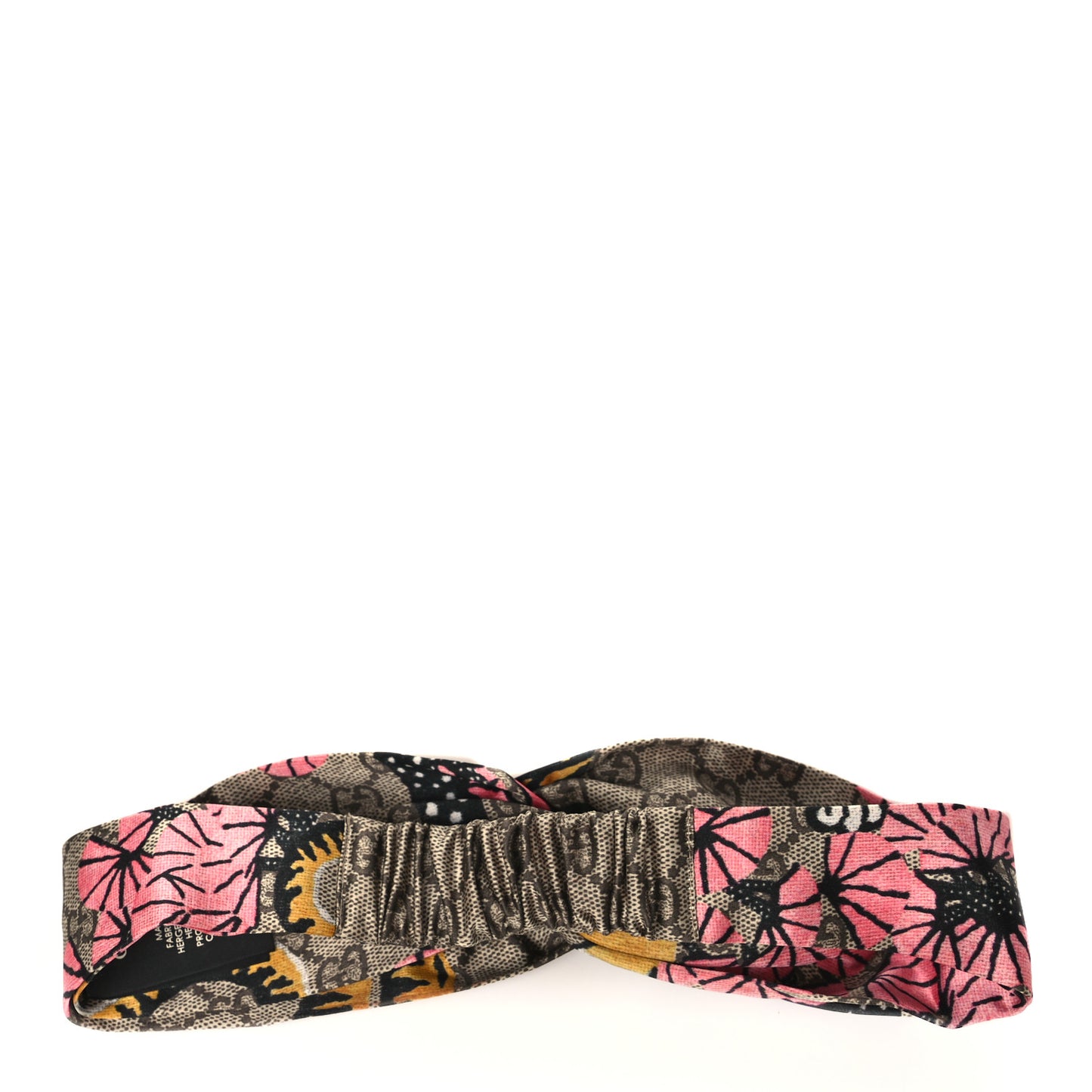 Silk Monogram Bengal Tiger Print Duchesse Headband Pink
