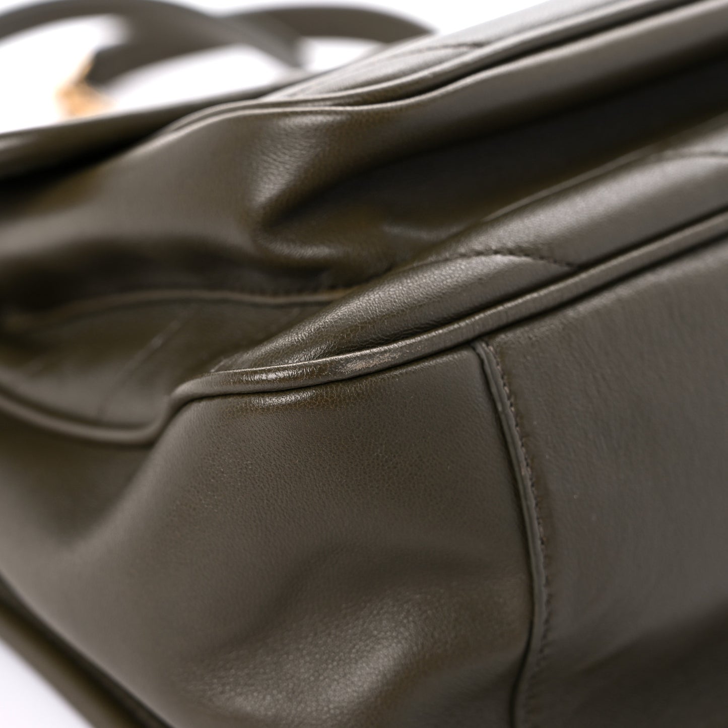 Lambskin Matelasse Monogram Medium Niki Chain Satchel Seaweed