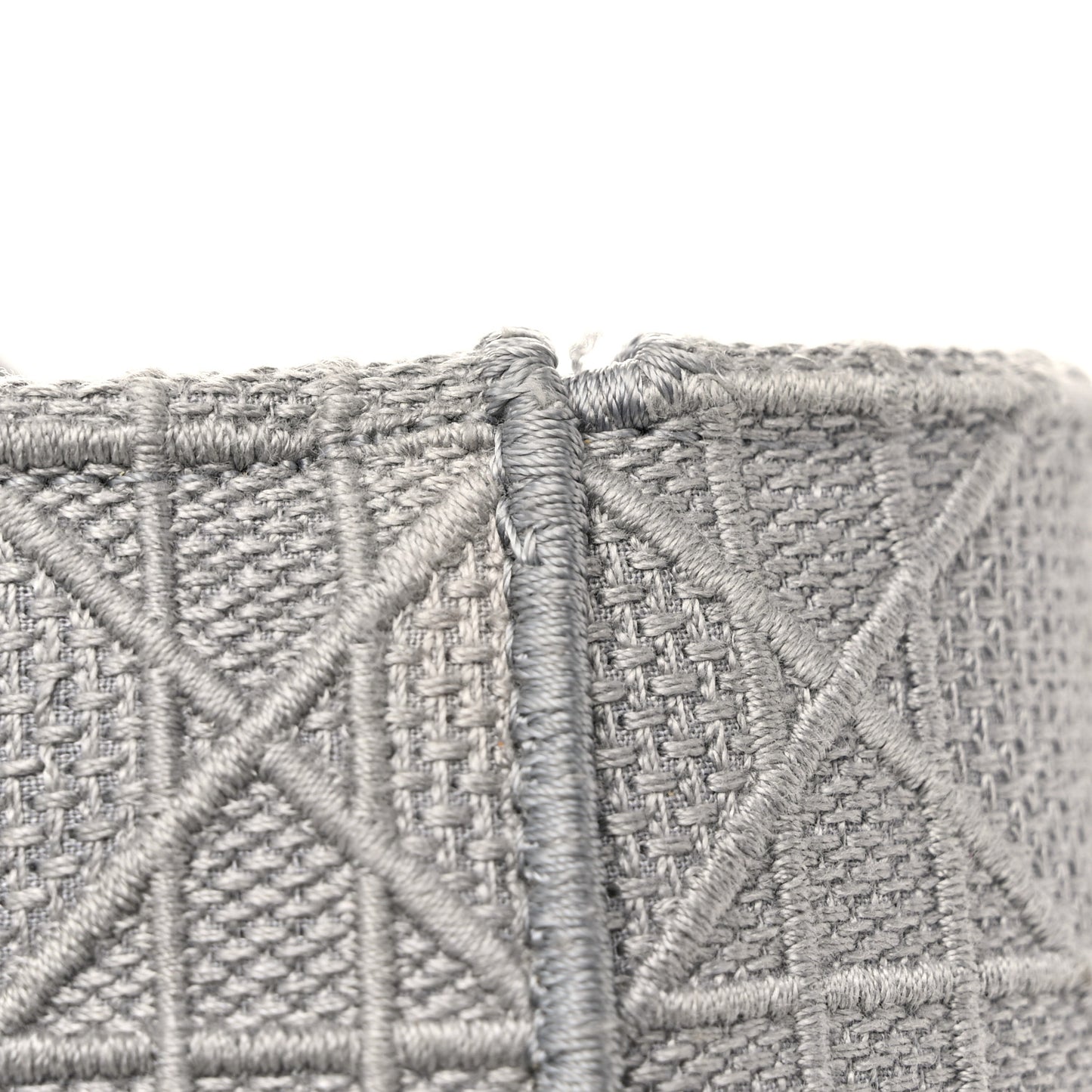 Canvas Embroidered Cannage Lady D-Lite Gray