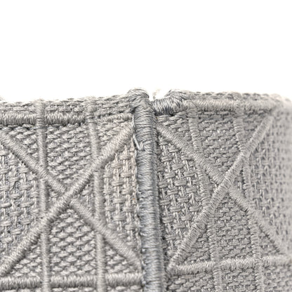 Christian Dior Canvas Embroidered Cannage Lady D-Lite Gray 10 of 11